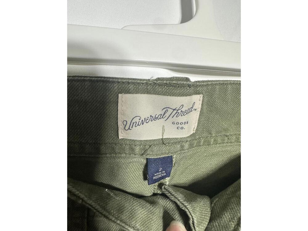 Size 2 Universal Thread Olive Green High-Waisted Straight Leg Pants - Picture 5 of 5